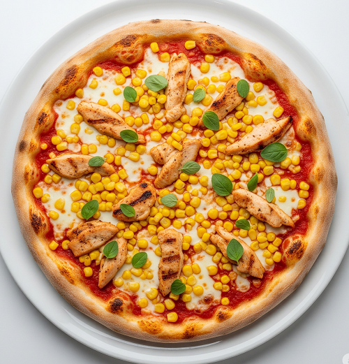Cheese, Chicken & Sweetcorn Pizza 